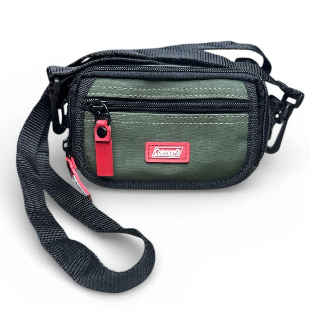 Coleman Olive Green Mini Belt Camera Crossbody Bag